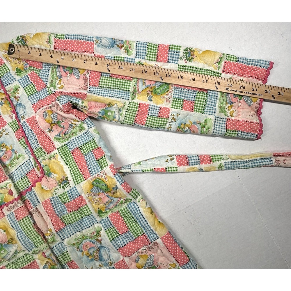 VTG Holly Hobby Quilted Robe Housecoat WOMENS‎ 14* Long Full Button Colorful GUC - Picture 8 of 13